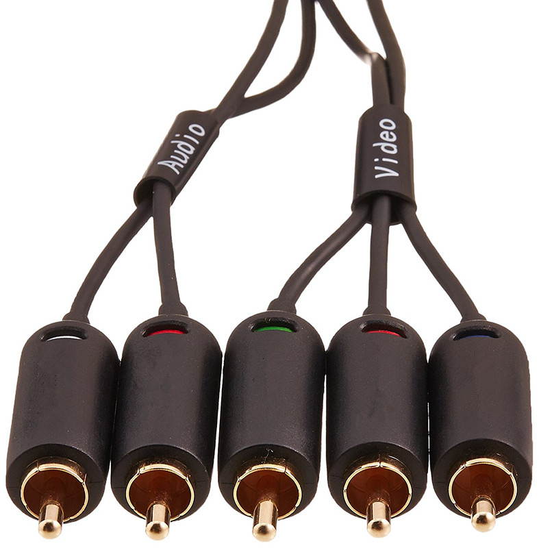 Male Component VideoAudio Cable Gold Plated 3ft 6ft 12ft 25ft 50ft 3FT