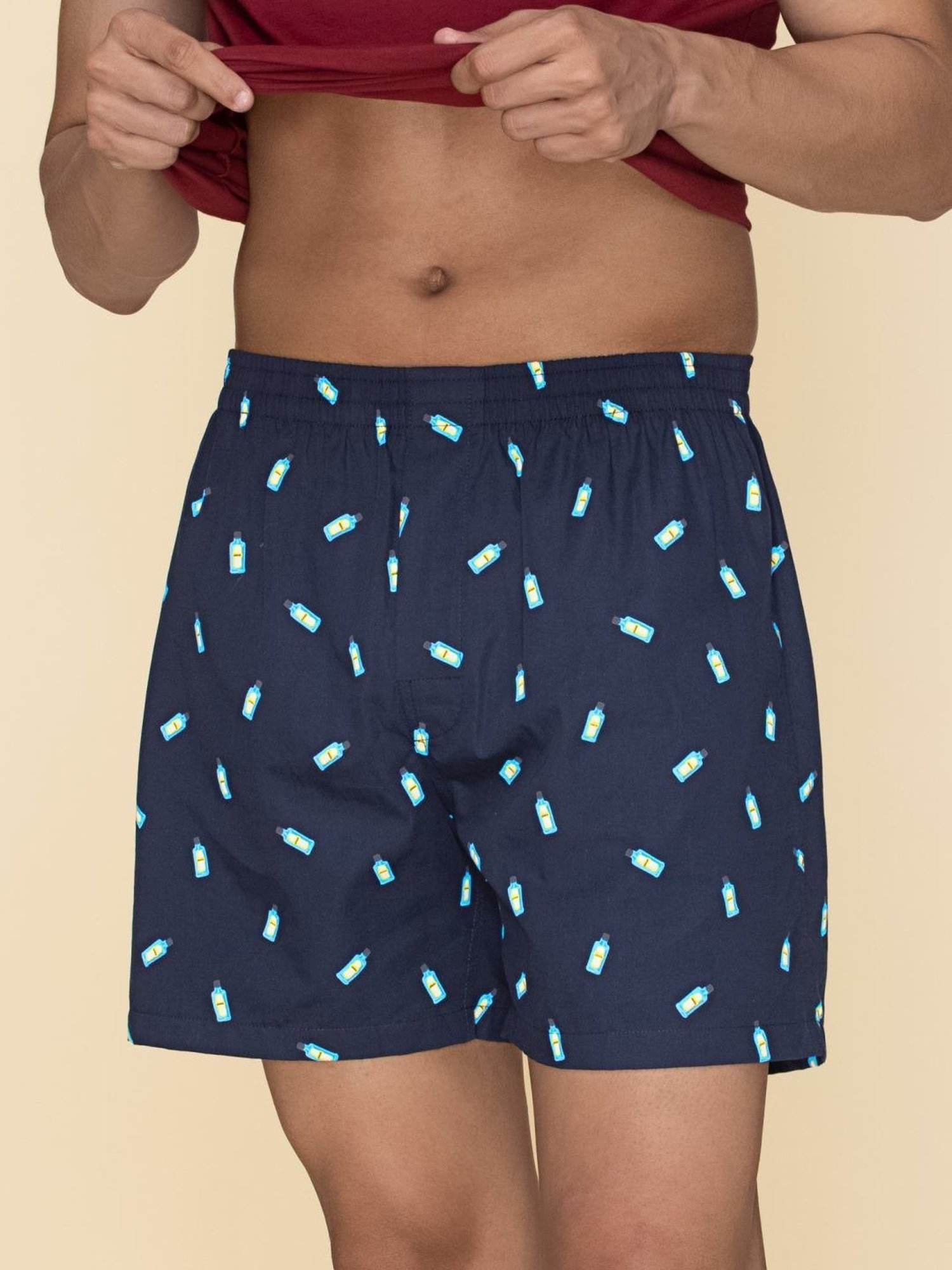 XYXX Multicolored Cotton Relaxed Fit Printed Boxers - Pack Of 3