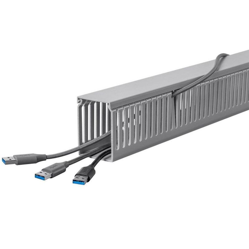 Monoprice Open Slot Wiring Raceway Duct with Cover, 6 Feet Long