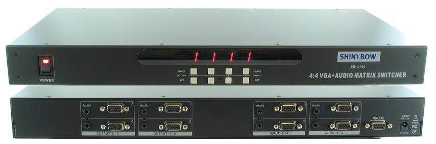 4x4 VGA-audio Matrix Switcher SB-4144 by Shinybow