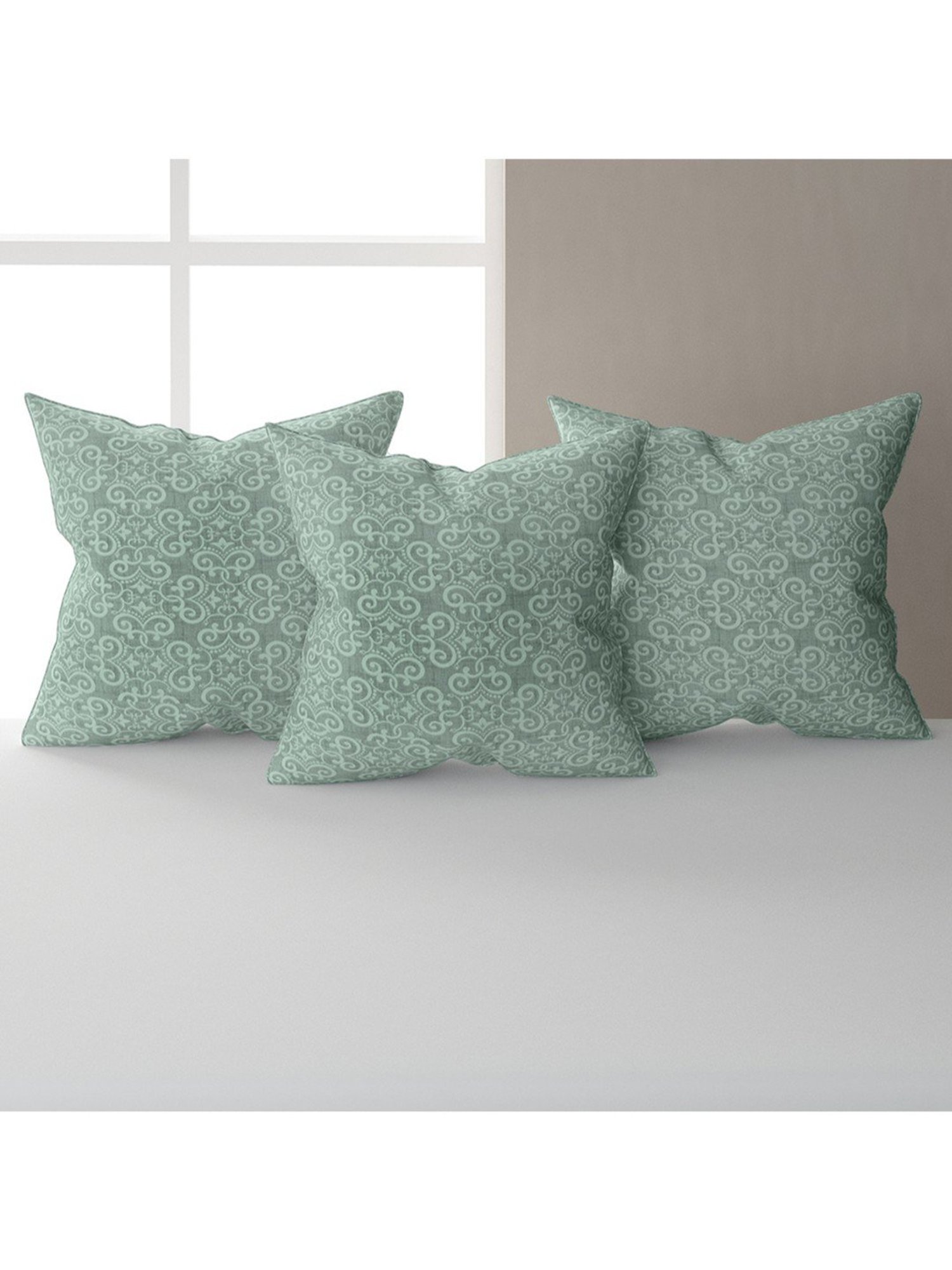 Maspar Blue Cotton 200 TC Reversible Duvet Cover Set