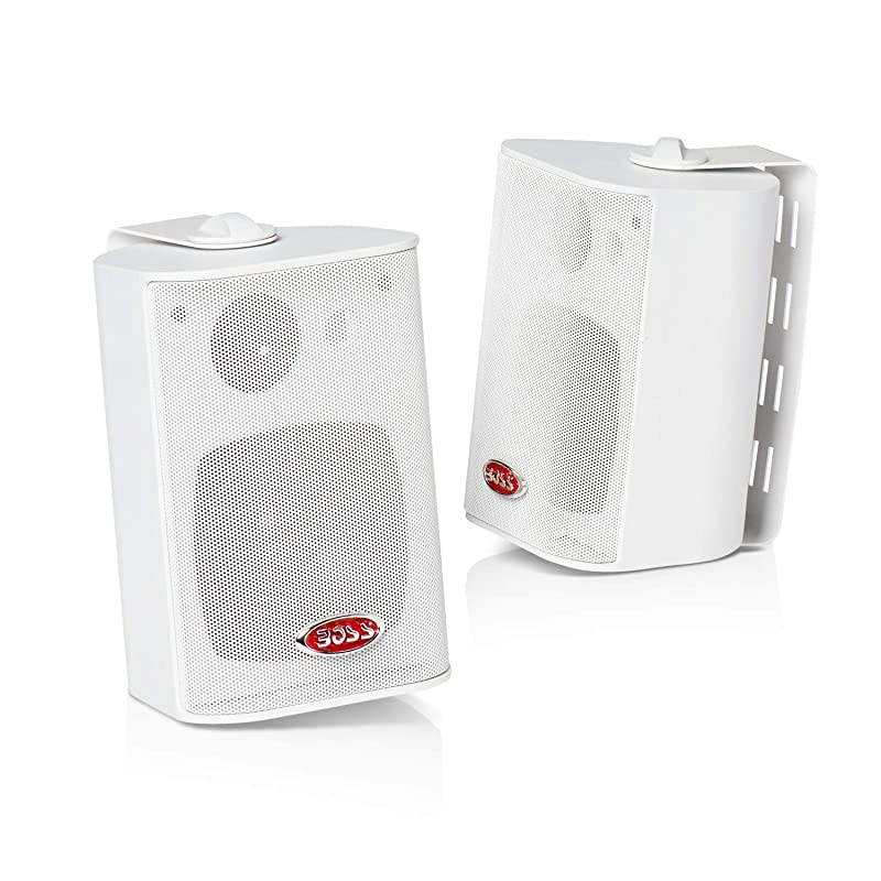 Audio MR43W 200Watt 3 Way Marine 4Inch Enclosed System Speaker White