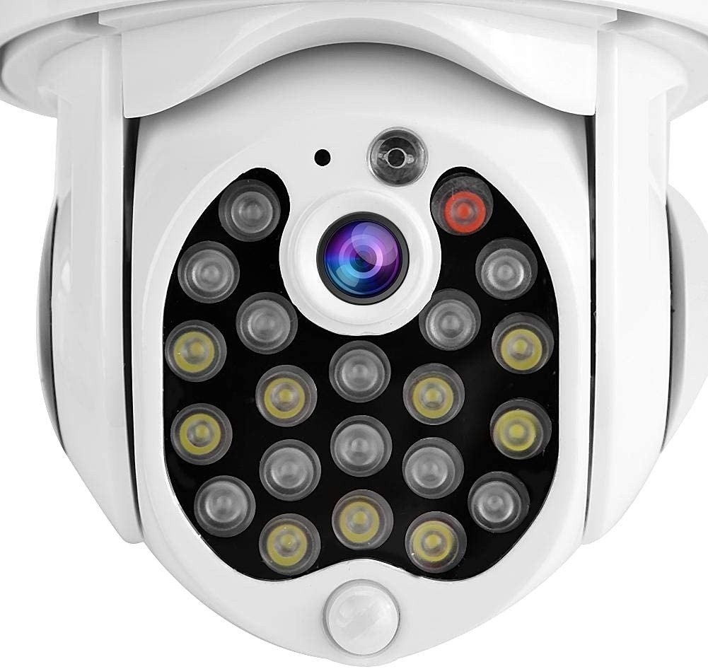 1080P Wireless WiFi PTZ Camera, CCTV Intelligent Surveillance Security Camera for Home and Outdoor, with 21 LED Night Vision, Smart Alarm, IP 66 Waterproof and Voice Intercom(US)