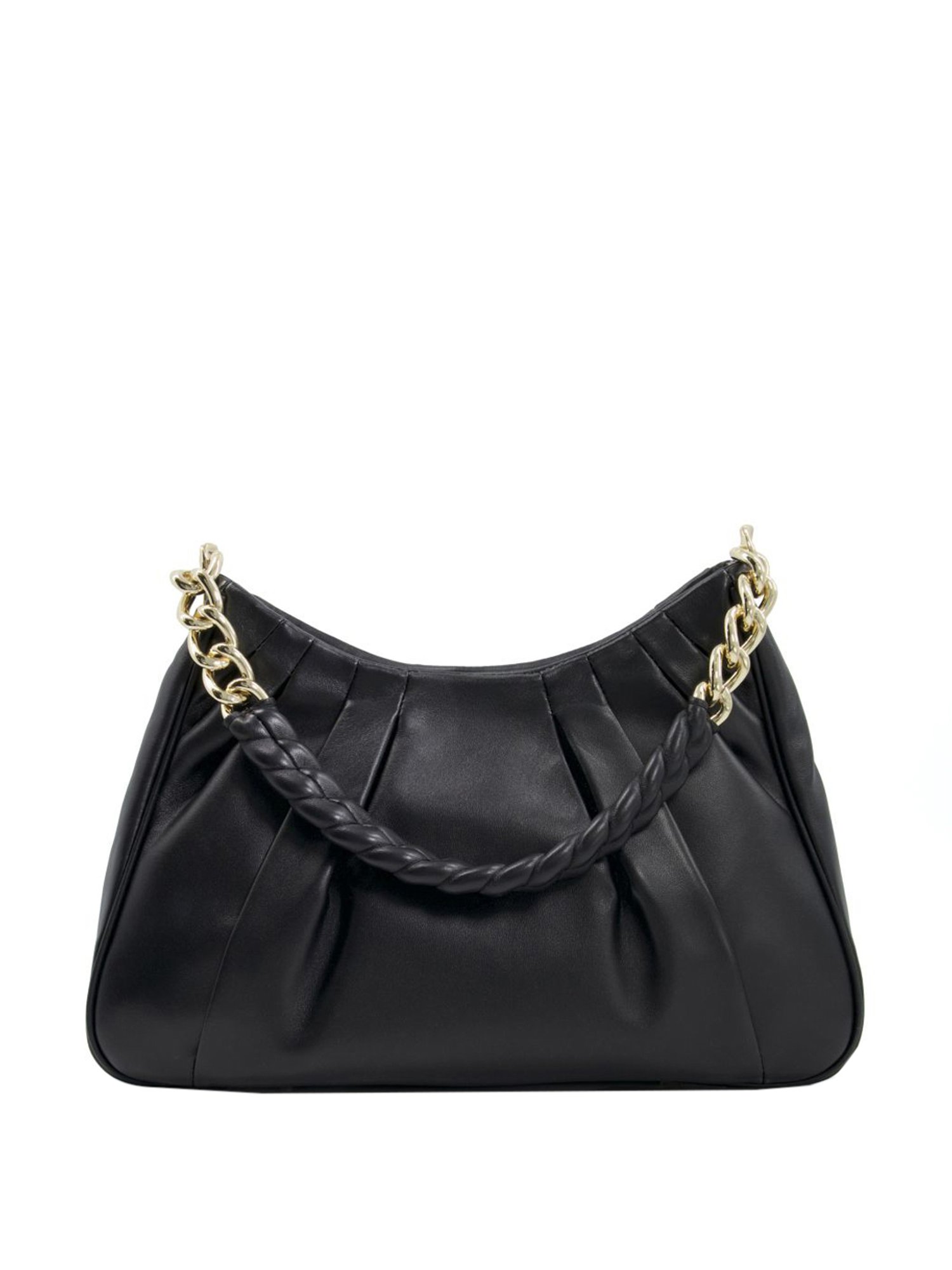 DUNE LONDON Black Solid Medium Hobo Handbag