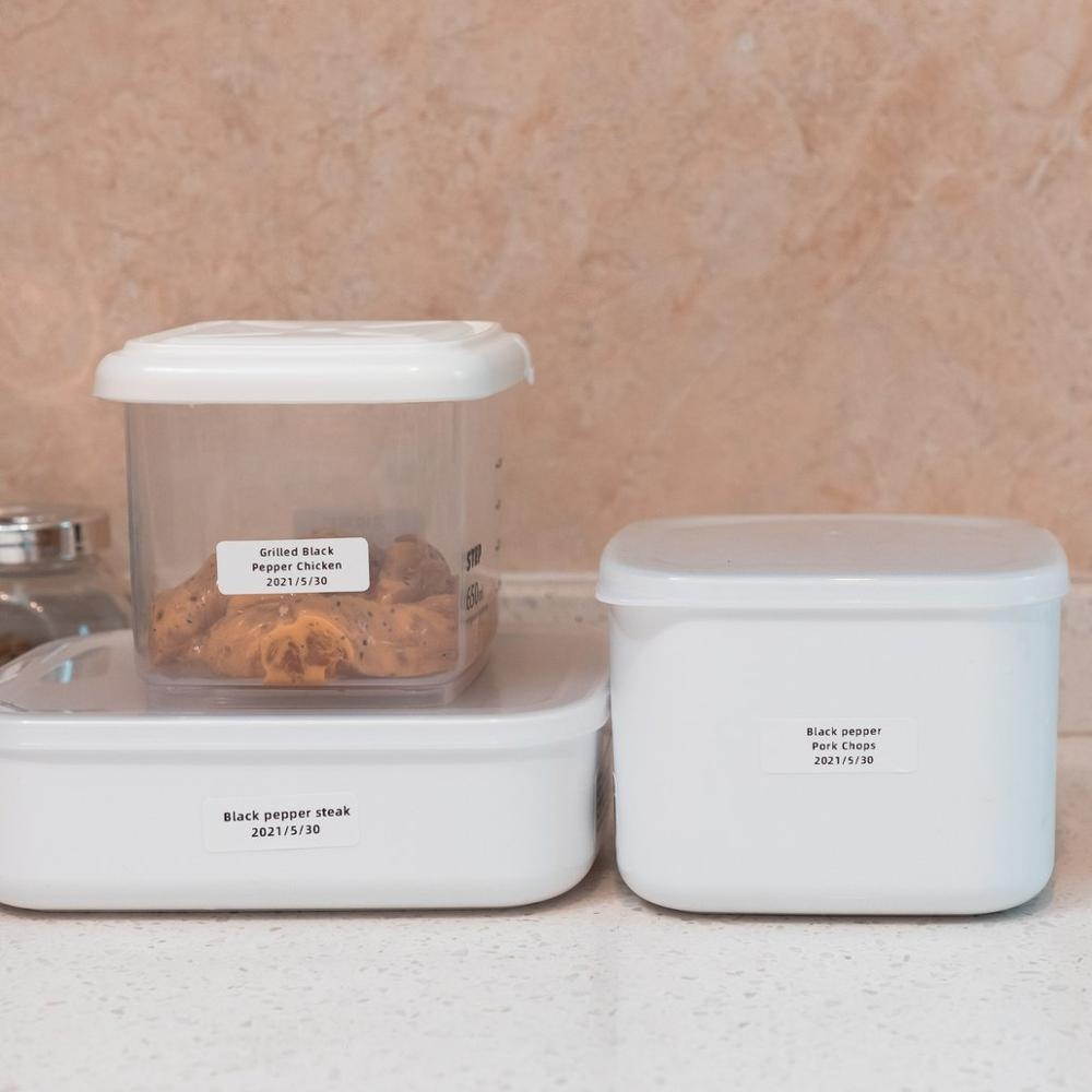 White Square Self-Adhesive - Compatible for  D30 Label Printer-3 Rolls of 480 Labels 12x40mm Stickers Paper