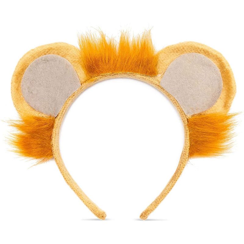Spooky Central 2-Pack Cute Lion Ears Headband  Animal Cosplay Halloween Party Decorations, Brown 8.5 x 6.5 in