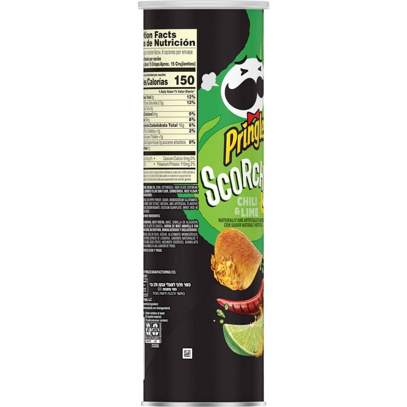 Pringles Scorchin' Hot Chili & Lime Potato Crisps Chips - 5.5oz