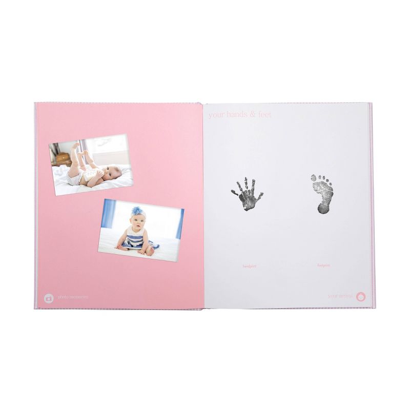 Pearhead Pink Striped Babybook