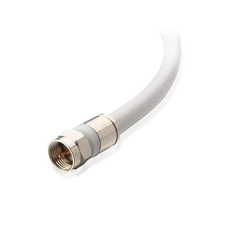 CL2 inWall Rated cm Quad Shielded Coaxial RG6 Coax in White 100 Feet
