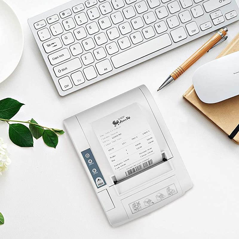 Thermal Receipt Printer of 300mms HighSpeed Printing Auto Cutter Sound Reminder 3 18 80mm Desktop POS Ticket Printer with USBSerialLANCash Drawer Port Support Windows