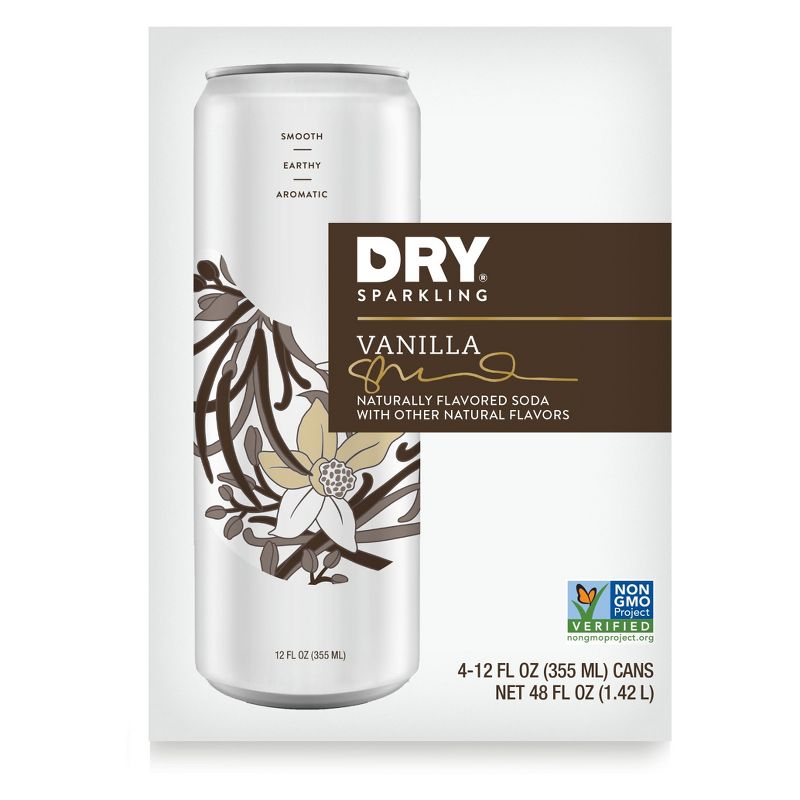DRY Vanilla Bean Sparkling Soda - 4pk/12 fl oz Cans