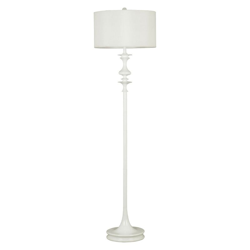3-way Gloss Finish Claiborne Floor Lamp White - Kenroy Home