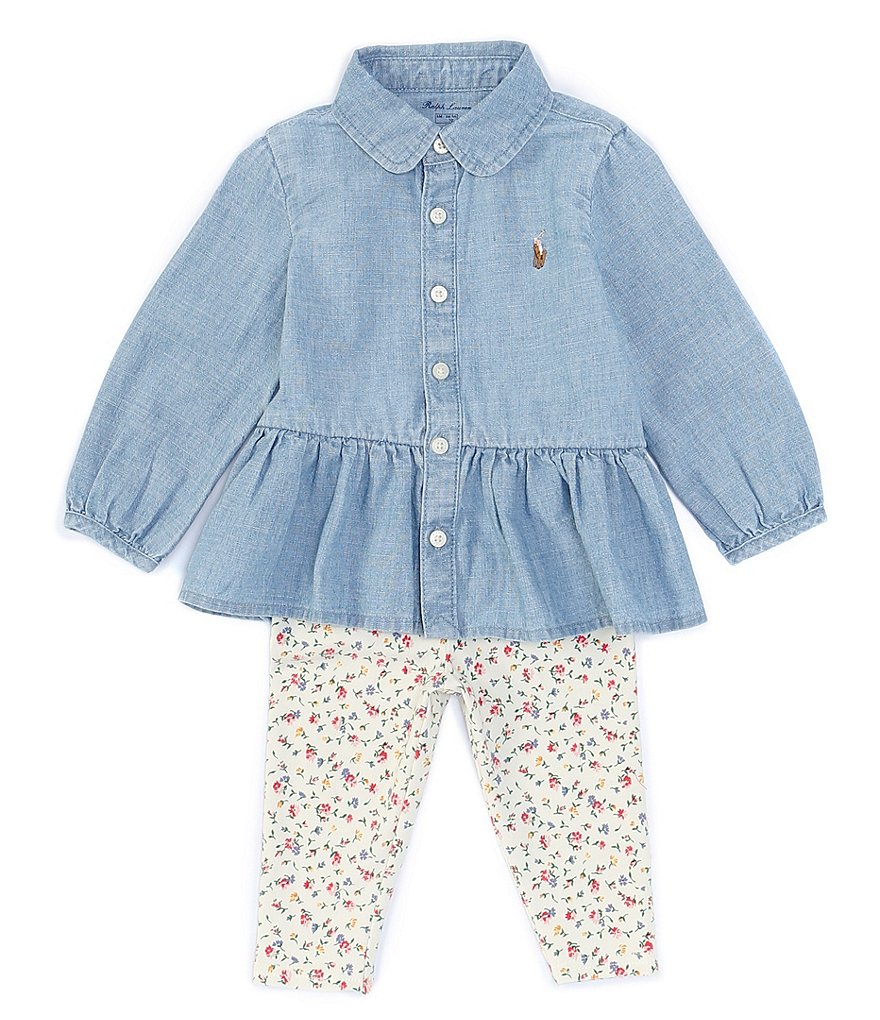 Champion Baby Girls 12-24 Months Short-Sleeve Classic Script Tee & Leggings Set