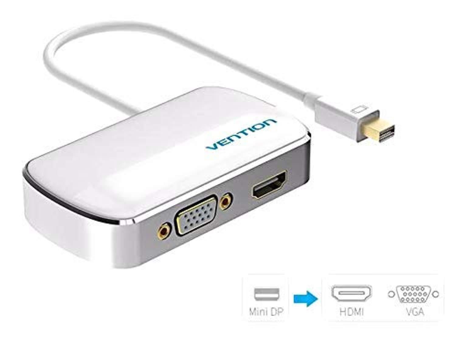 vention thunderbolt mini dp displayport to vga & hdmi adapter