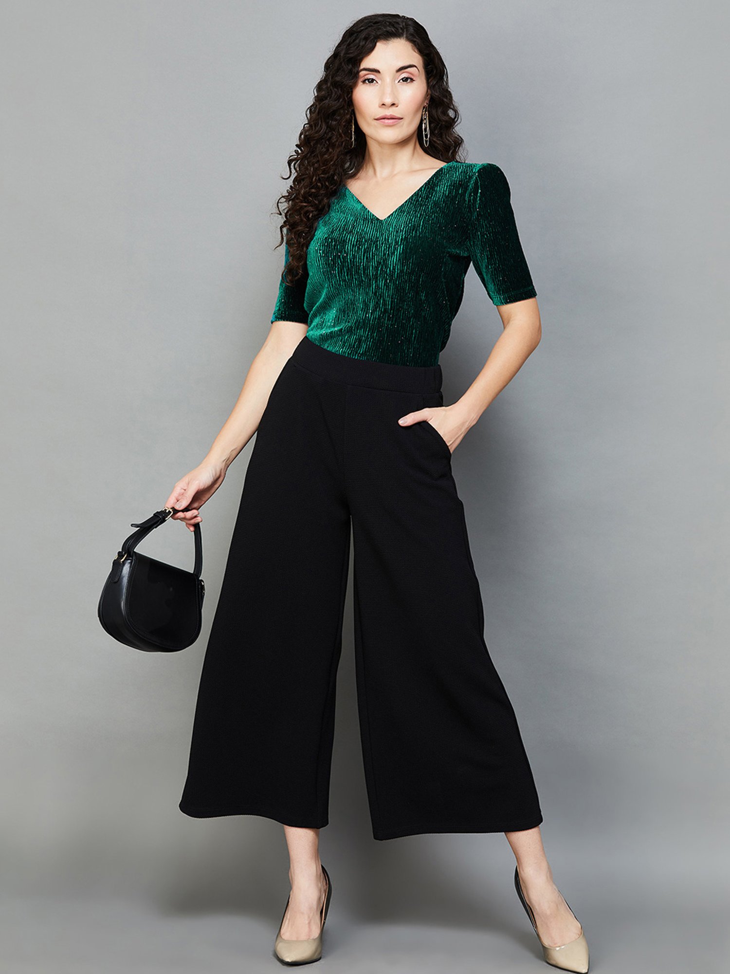 Code by Lifestyle Green Regular Fit Top