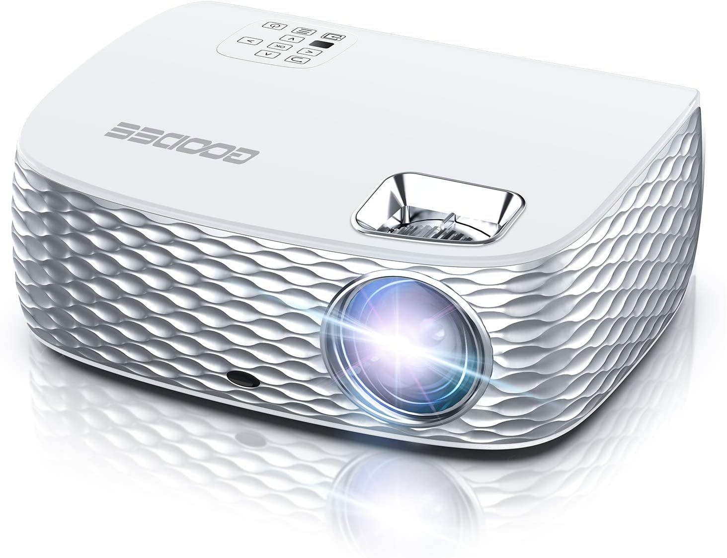 Projector, GooDee BL98 Native 1080P HD Video Projector, Touch Keys Home Theater Projector with 50,000 Hrs Lamp Life, Compatible with Fire TV Stick, PS4, HDMI, VGA, AV and USB