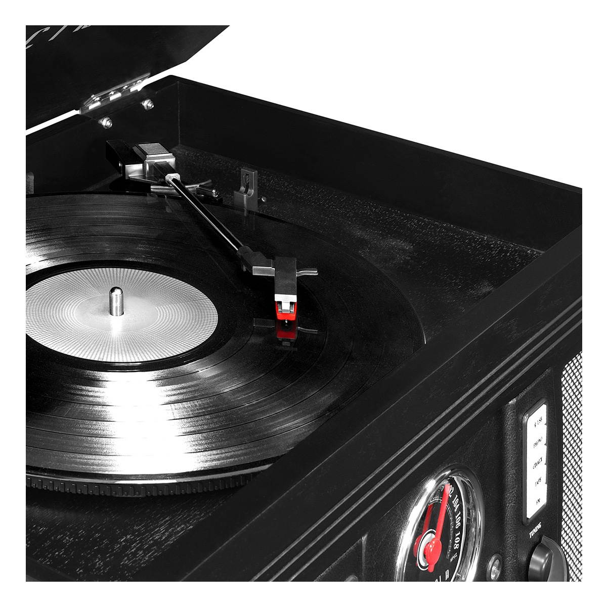 Victrola - Aviator 7-in-1 Bluetooth Stereo Audio system - Black