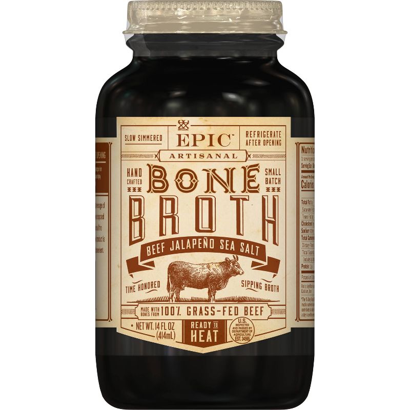 Epic Jalepeno Beef Broth - 14oz