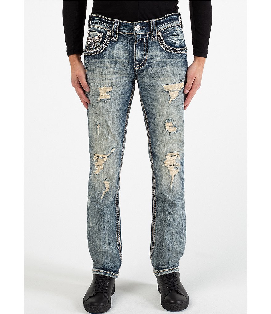 Rock Revival Rafford A210 Straight-Fit Denim Jeans