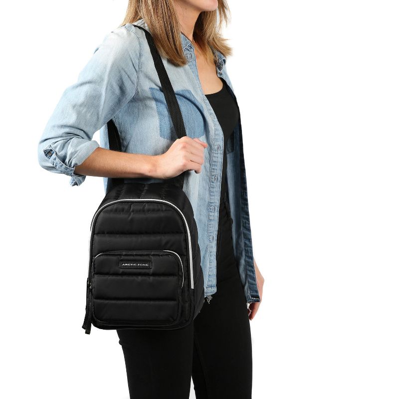 Arctic Zone Quilted Cooler Lunch Bag - Black