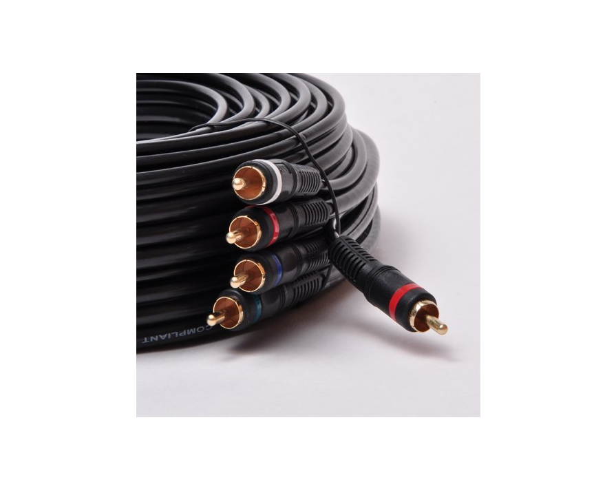 AYA 50Ft 5-RCA Component Video/Audio Coaxial Cable RG-59/U for HDTV DVD VCR