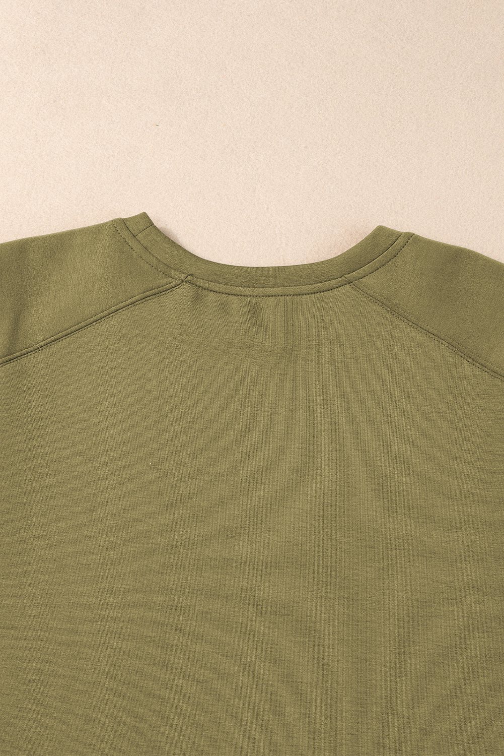 Guacamole Green Casual Rivet Round Neck T Shirt
