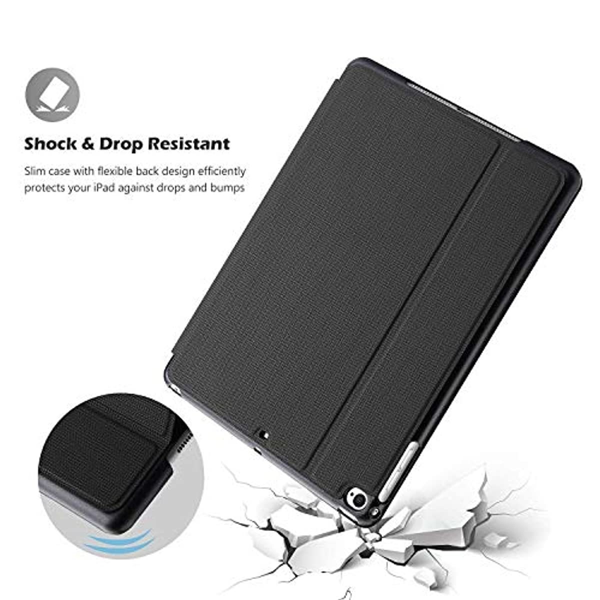 ProCase iPad 9.7 2018/ 2017/ iPad Air 2 / iPad Air Folio Case Bundle with iPad 9.7 2018 iPad 6th Gen / 2017 iPad 5th Gen/ iPad Pro 9.7/ iPad Air 1/2 Heavy Duty Case