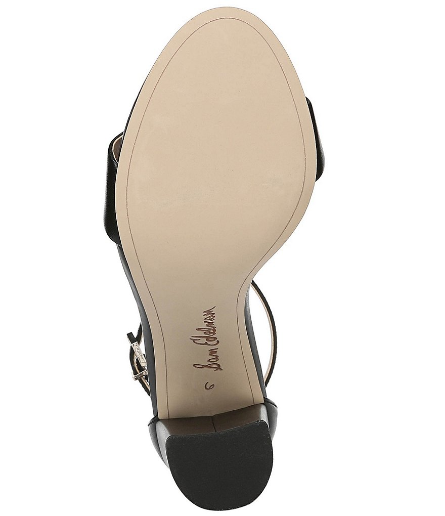 Sam Edelman Yaro Leather Ankle Strap Block Heel Dress Sandals