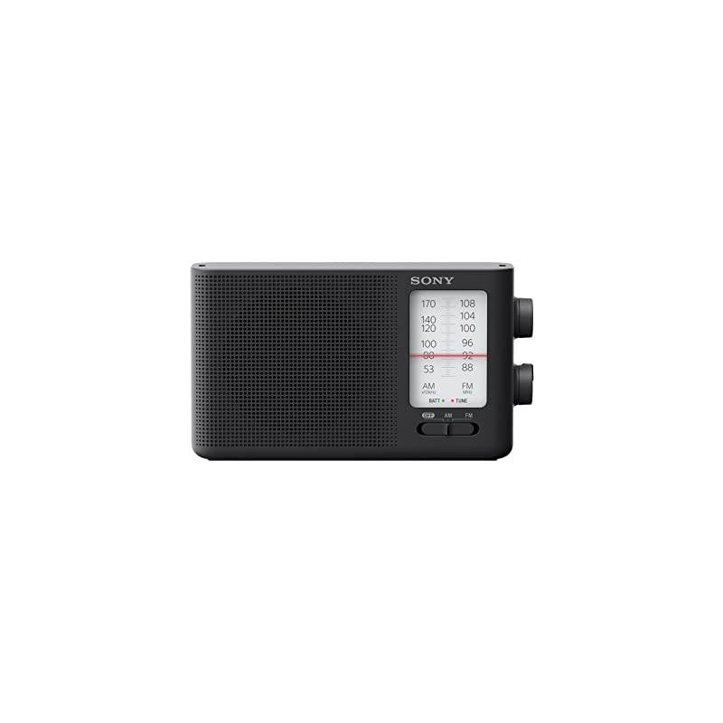 Dual Band FMAM Analog Portable Battery Radio Home Audio Radio Black ICF19