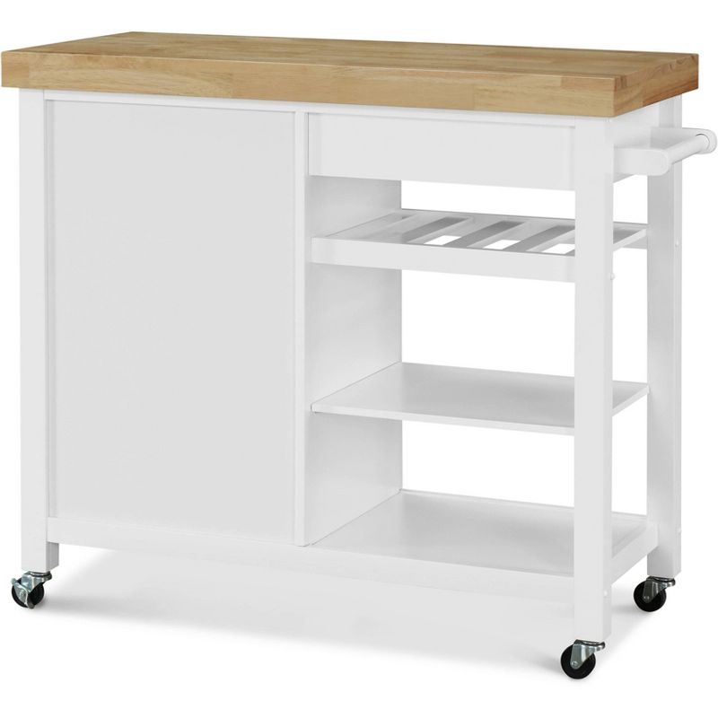 Denver Kitchen Cart White - ClickDecor