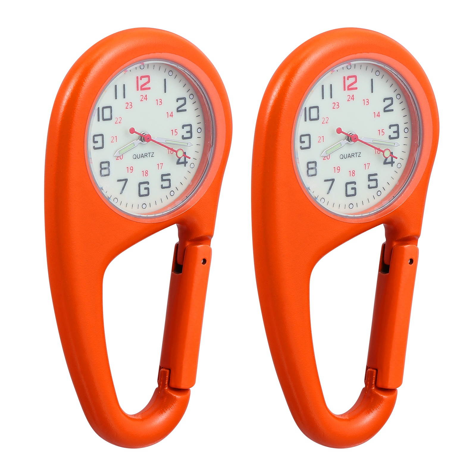 2pcs Fob Watch Outdoor Climbing Watch Fluorescent Watch Backpack Watch