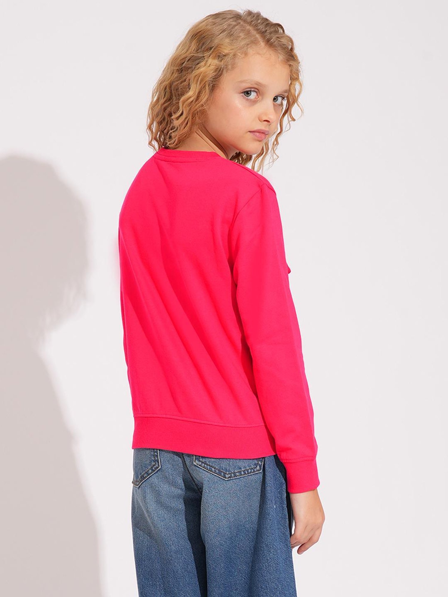 VERO MODA GIRL Kids Raspberry Sorbet Graphic Sweatshirt