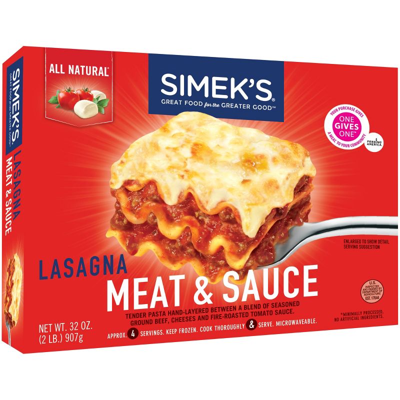 SIMEK'S All Natural Meat & Sauce Lasagna – 32oz