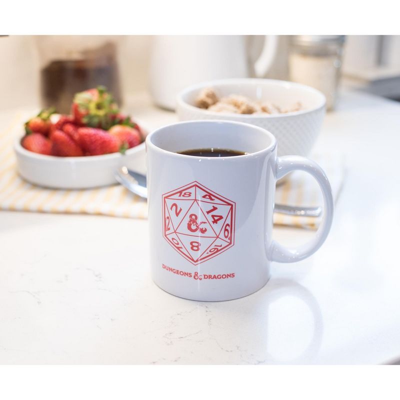 Surreal Entertainment Dungeons & Dragons D20 Dice Ceramic Mug | Holds 11 Ounces