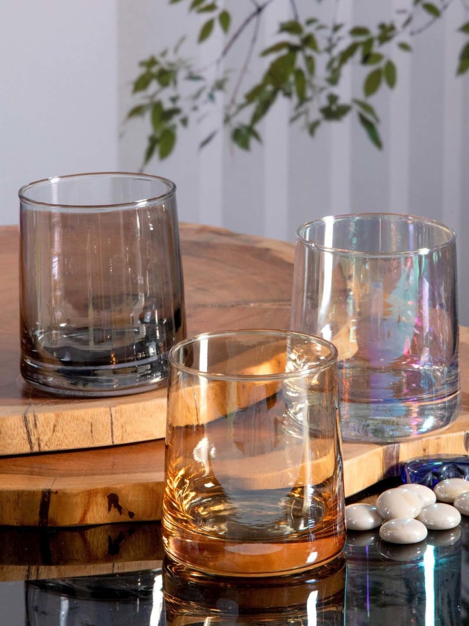 Goodhomes Orange Glass Tumbler (0.26 L) - Set of 6