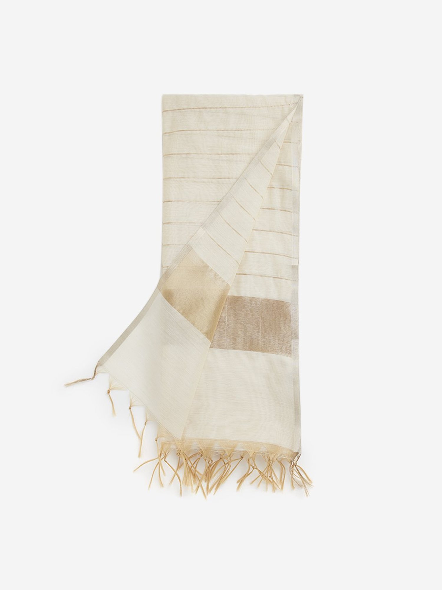 Utsa by Westside Off-White Chanderi Dupatta