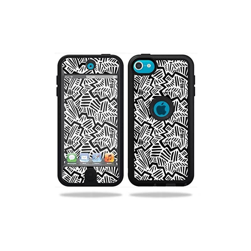 Skin Compatible with OtterBox Defender Apple iPod Touch 5G 5th Generation Case wrap Sticker Skins Abstract Black