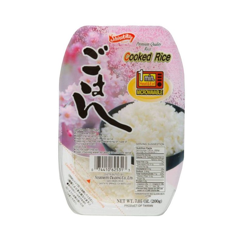 Shirakiku Cooked White Rice - 7.05oz