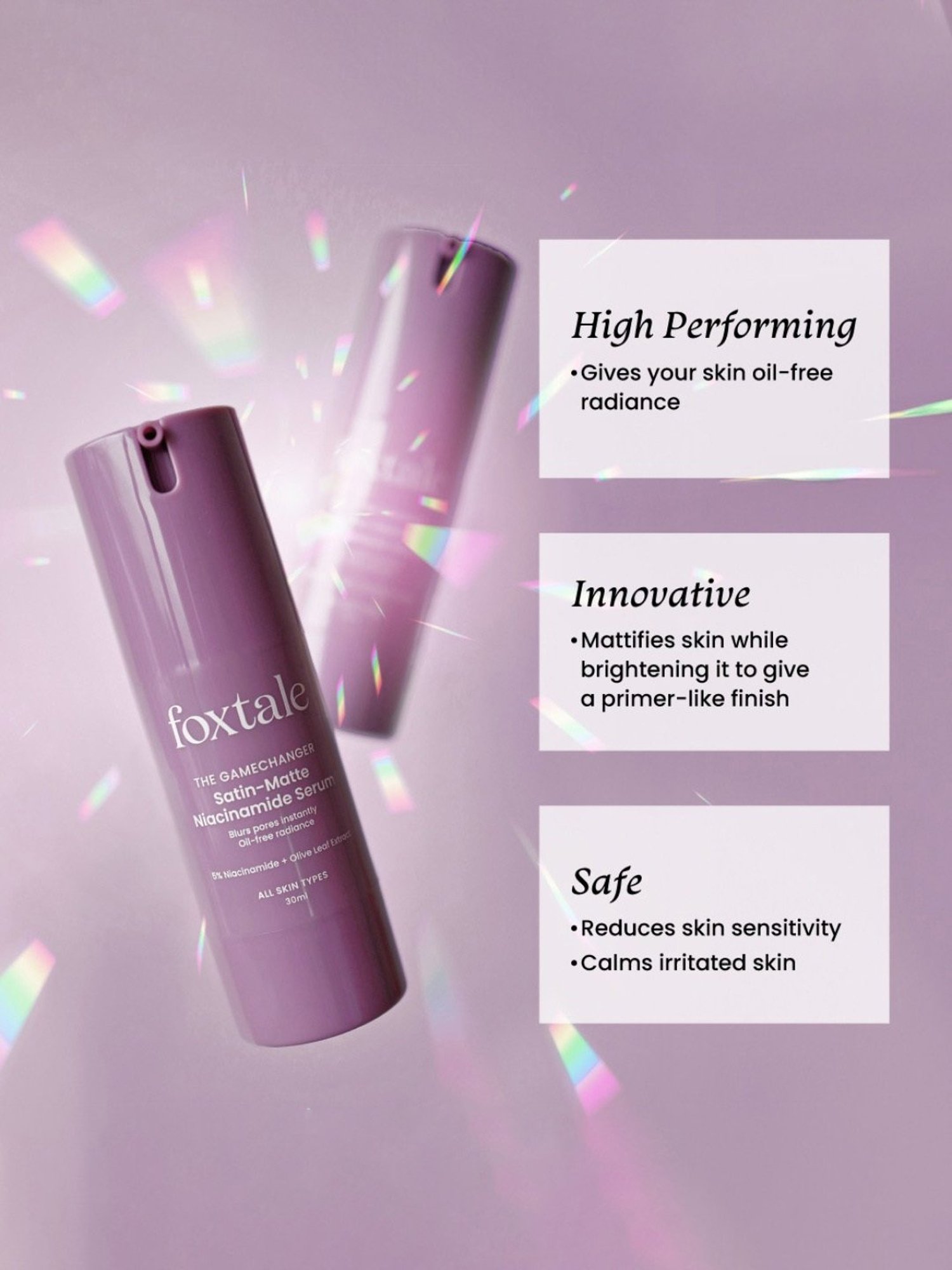 Foxtale The Gamechanger Satin-Matte Niacinamide Serum - 30 ml