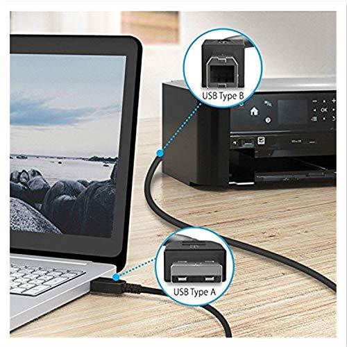 SLLEA USB Cable (5FT) PC Laptop Data Sync Transfer Cord for HP PhotoSmart/PSC/Business Inkjet/Color Copier C4235 C4240 C4250 C4270 C4272 C4273 C4275 C4280 C4680