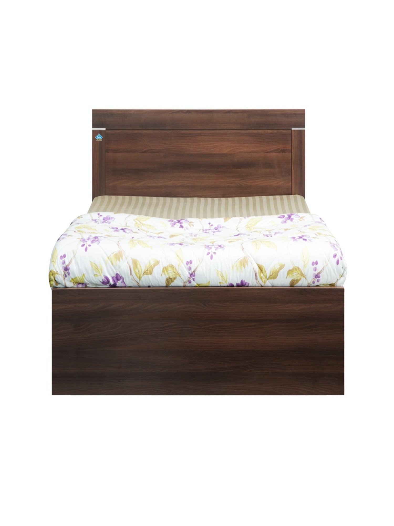 Delite Kom Treasure Acacia Dark Engineered Wood Single Bed
