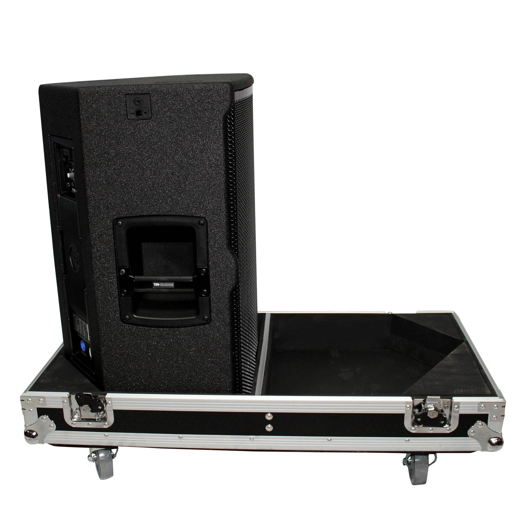 Fits 2x X-RCF-TT25-AX2W II High Definition Two-Way Speaker Flight Case with 4 inch Wheels