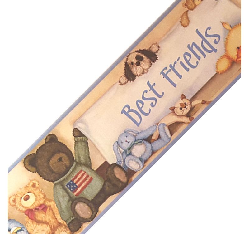 Cuddle Buddies Stuffed Animals Prepasted Wallpaper Border - Sure Strip..