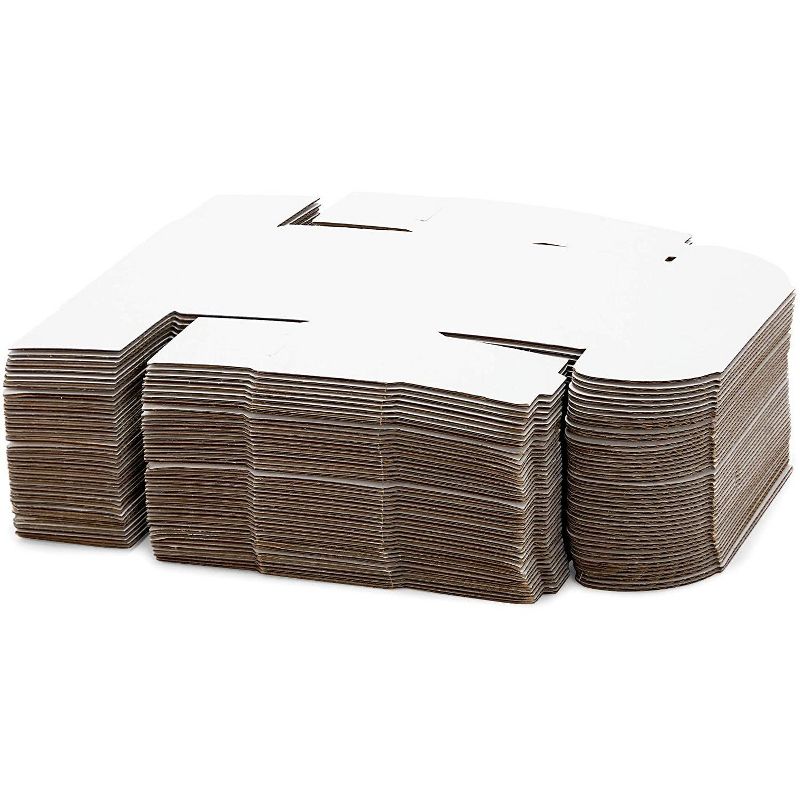 Stockroom Plus 60-Pack White Kraft Corrugated Mailer, Small Shipping Boxes Mailing Box (2 x 4 x 2 in)
