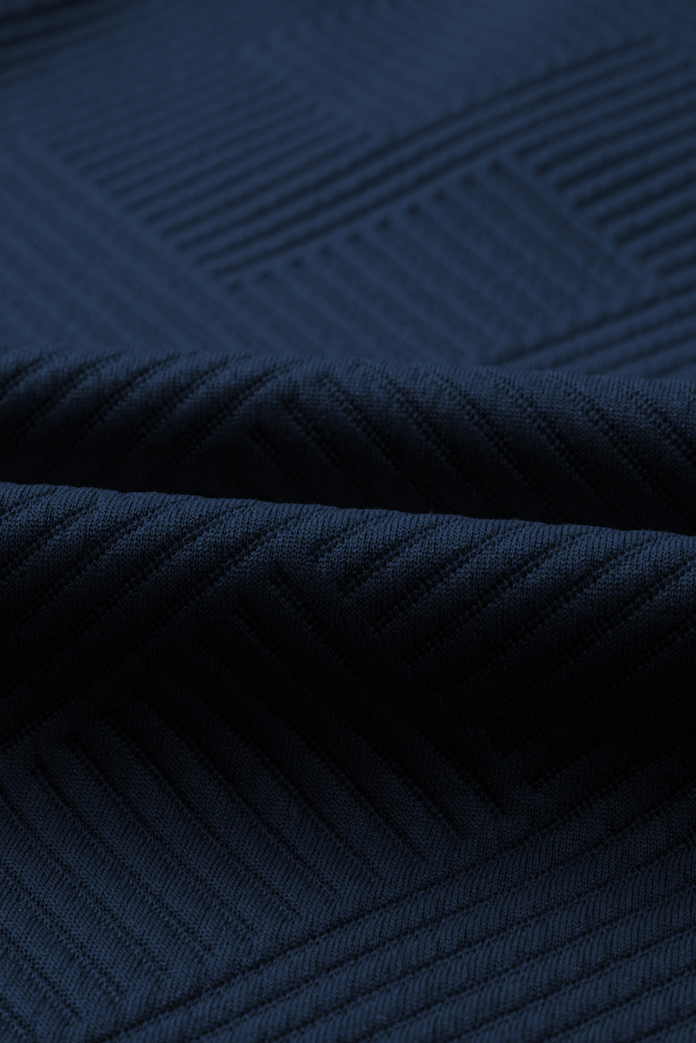 Green Solid Color Quilted Long Sleeve Top and Wide Leg Pants Set