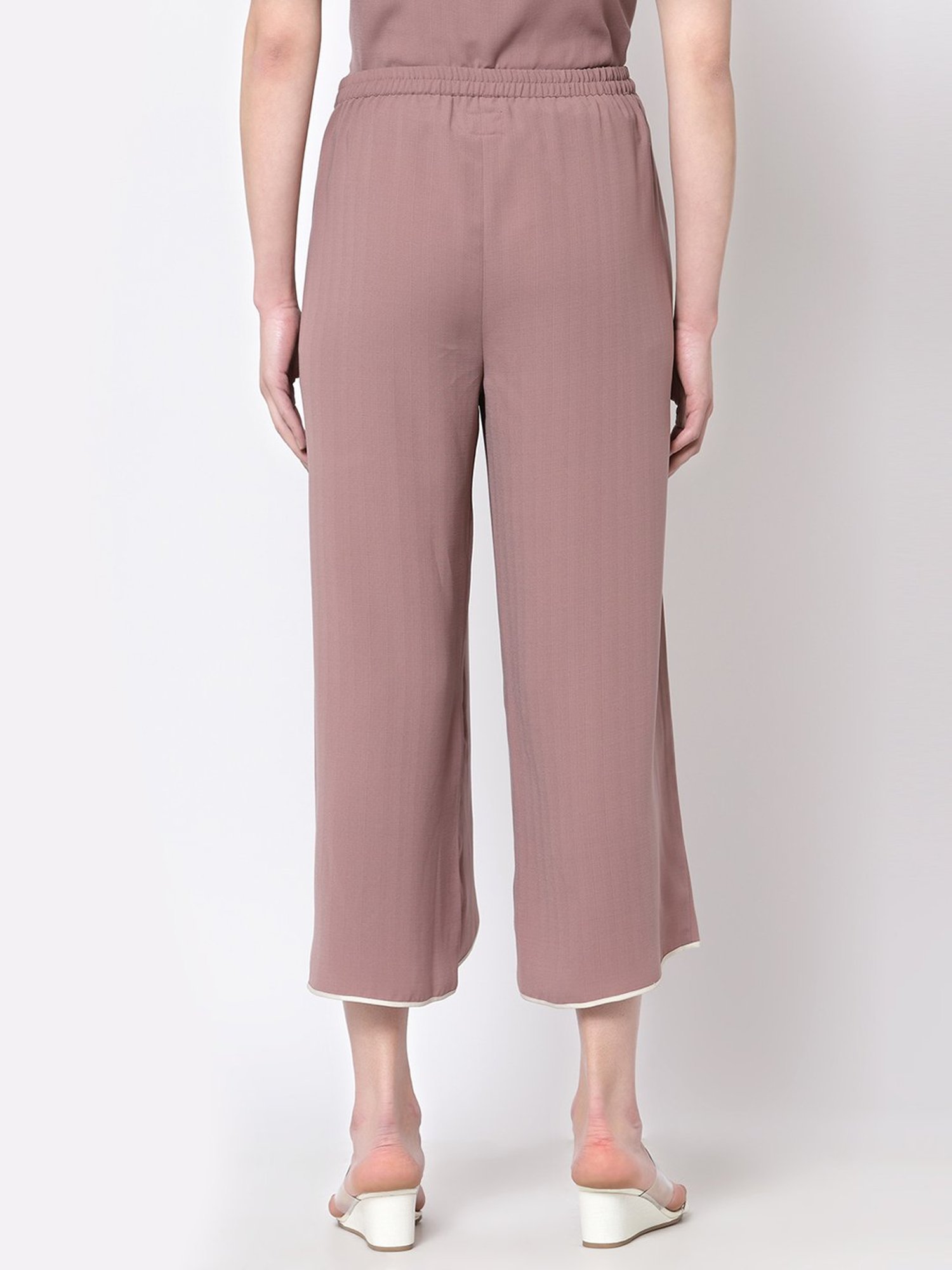 Office & You Pink Straight Fit Palazzos