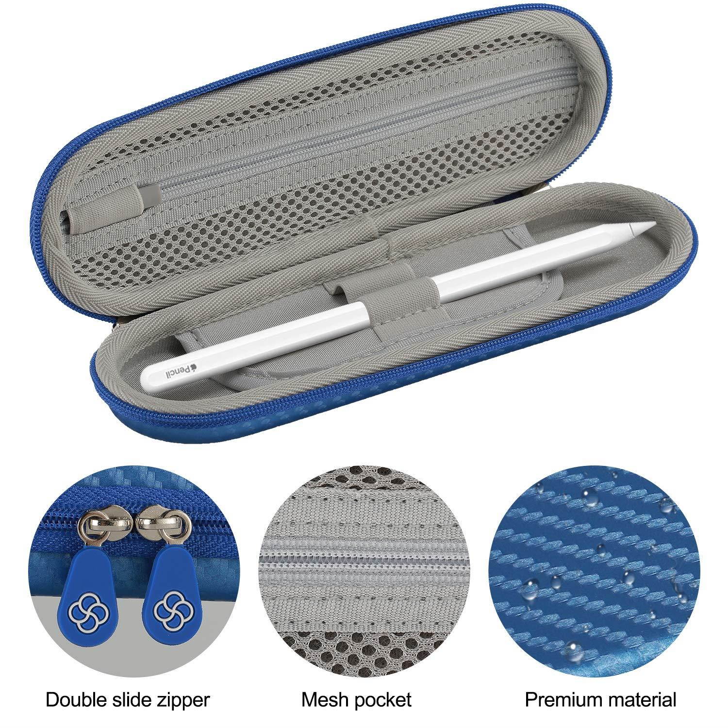 Koonice Premium Pencil Holder Case fits Apple Pencil 1 and 2 (Blue)