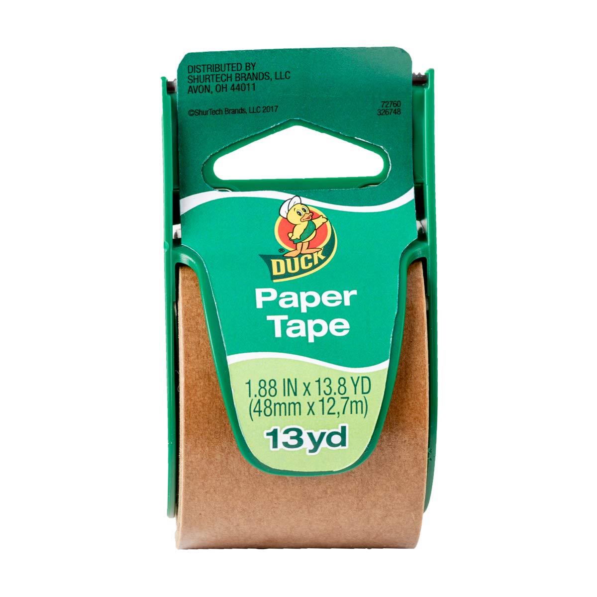 Duck Brand Self-Adhesive Paper Tape, 1.88 Inches x 13 Yards, Tan (1379990)