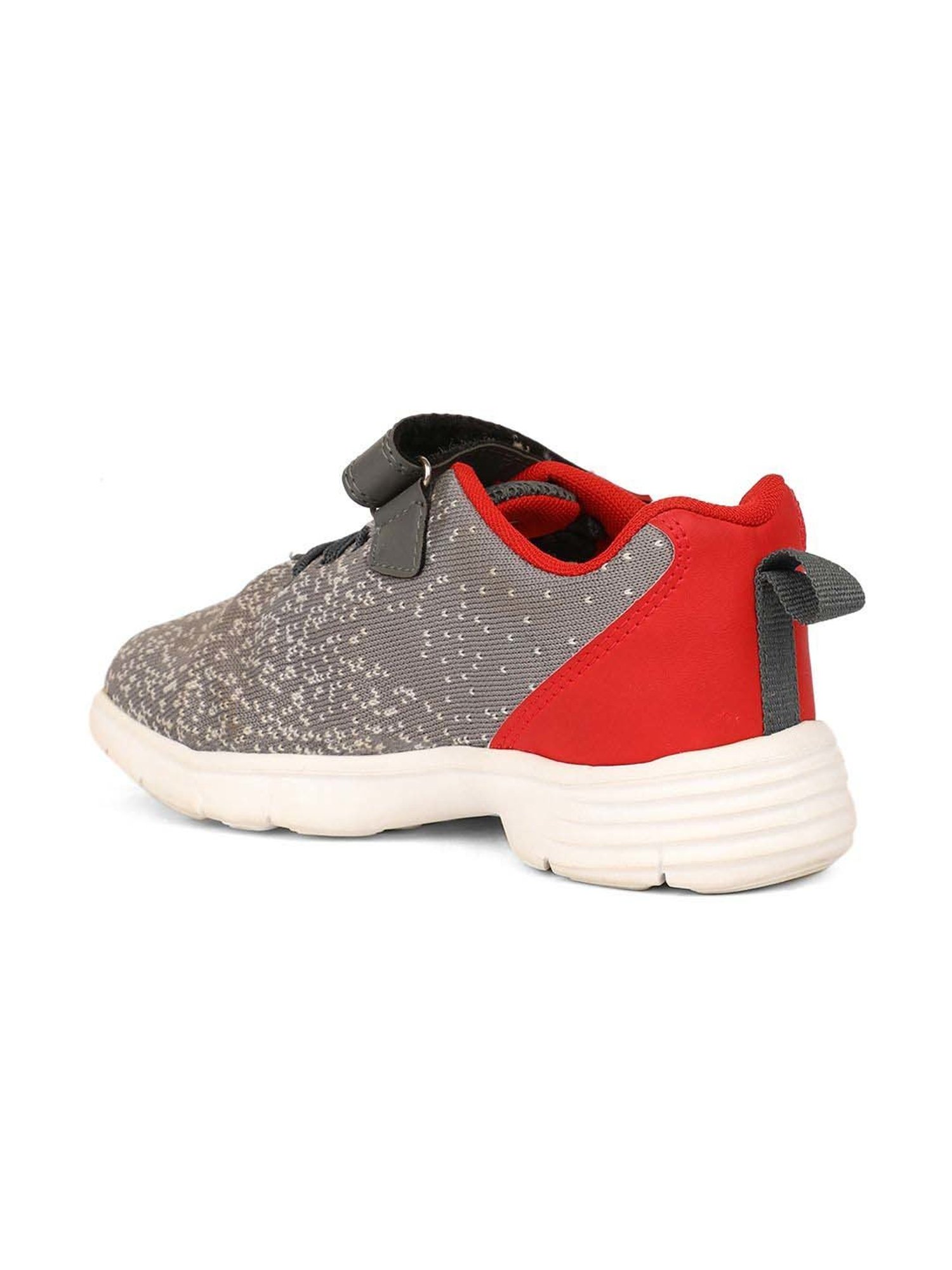 Bubblegummers by Bata Kids Grey & Red Velcro Shoes
