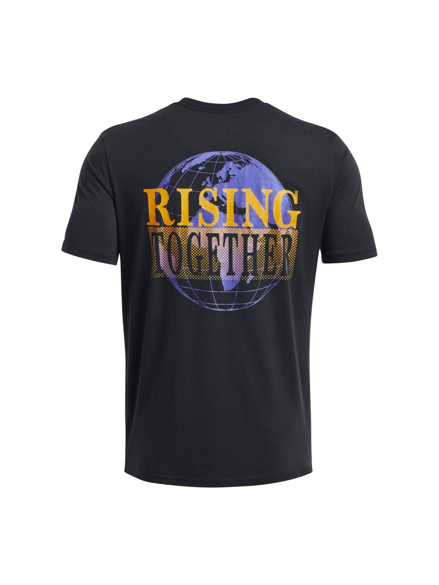 Under Armour Black Cotton Slim Fit Printed T-Shirt